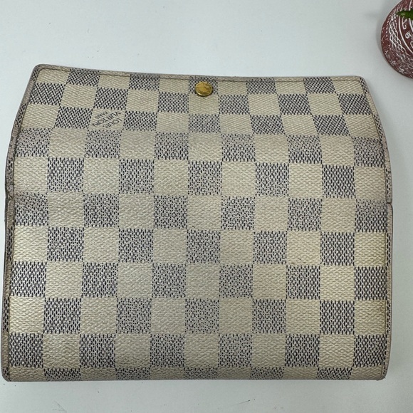10273 Louis Vuitton Damier Azur Portefeuille Sarah Long Bifold Wallet - Picture 13 of 14